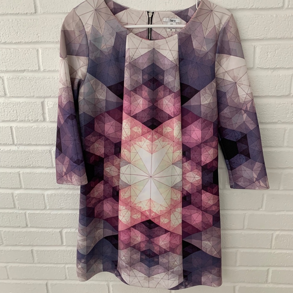 Bar II Geometric Purple Dress